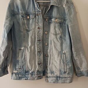 Madewell Oversized Distressed Denim Jacket